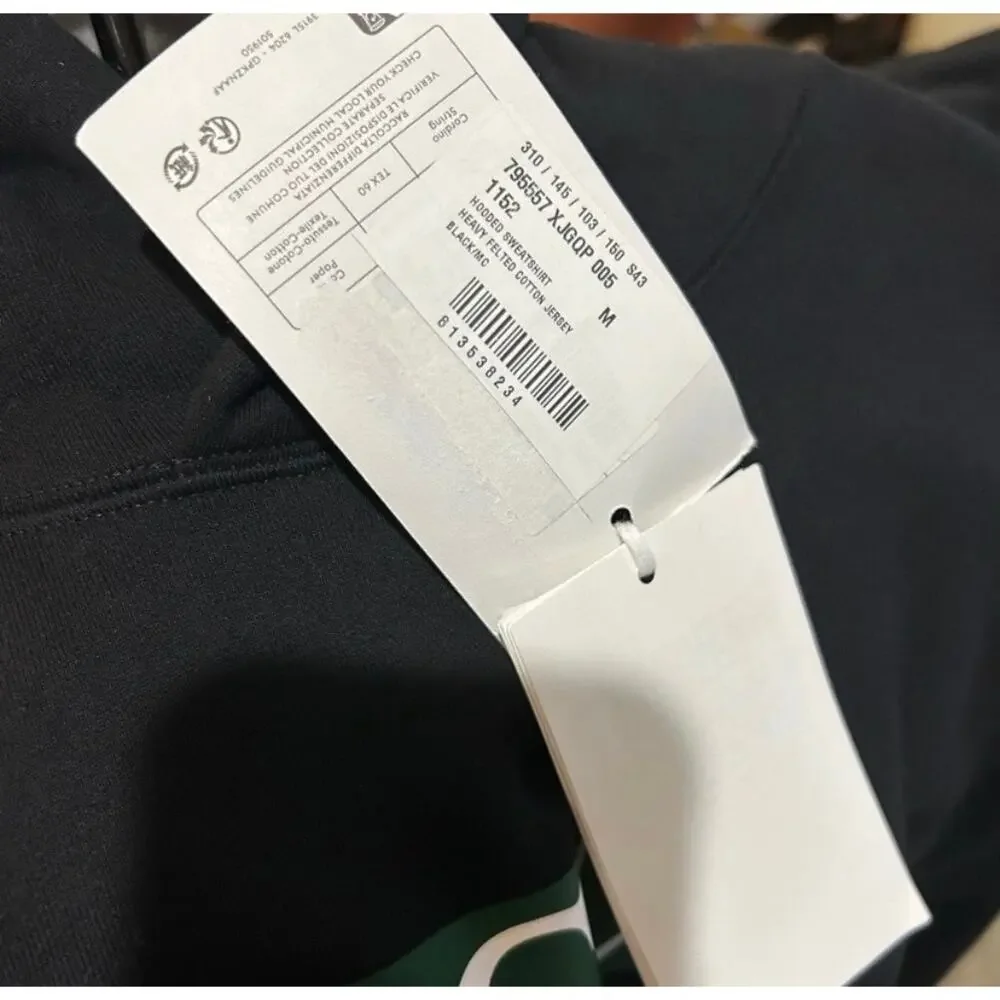 Men's Gucci interlocking G jersey, cotton hoodie size medium fits large NWT